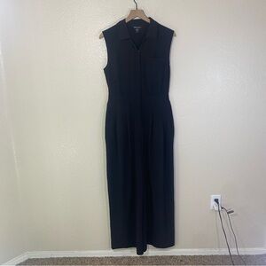 Athleta Brooklyn Heights Wide Leg Jumpsuit Size 8 Work Travel Black